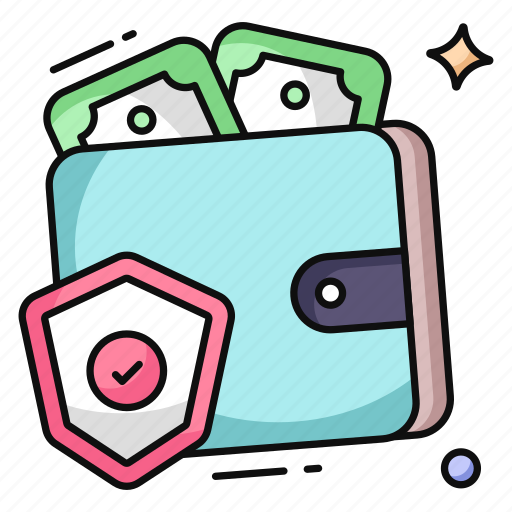 Secure wallet, wallet security, wallet protection, billfold security, notecase security icon - Download on Iconfinder
