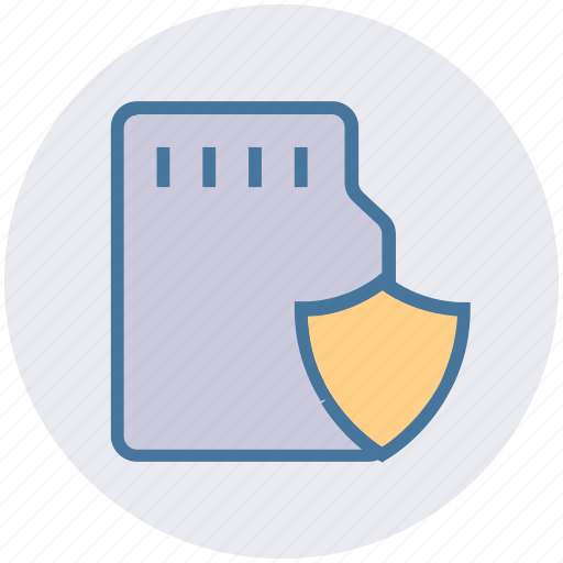Memory card, mobile card, sd card secure, security, shield icon - Download on Iconfinder