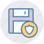 data secure, database, floppy disk, security, shield 