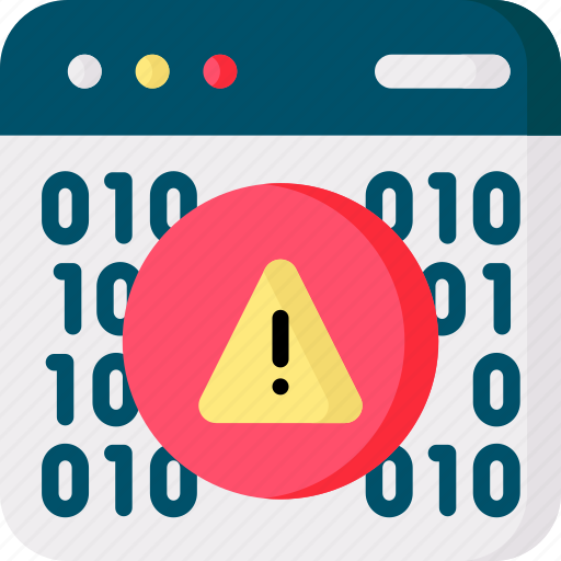 Crime, alert, warning, danger, error, binary code icon - Download on Iconfinder