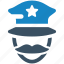 badge, avatar, law, security, crime, guard, police 