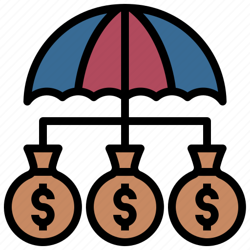 Risk management, money bag, umbrella, safety, protection icon - Download on Iconfinder