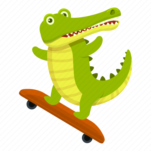 Crocodile, skateboard, alligator icon - Download on Iconfinder