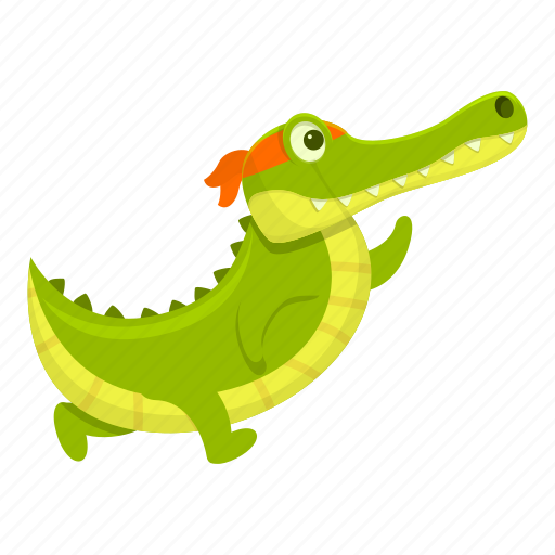 Running, crocodile, alligator, character icon - Download on Iconfinder