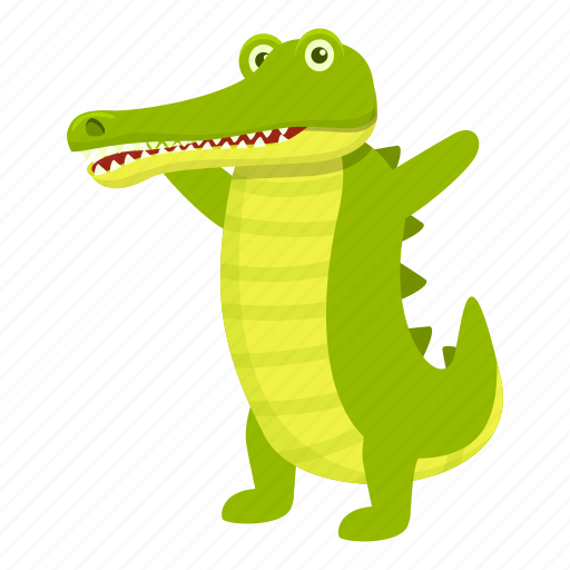 Smiling, crocodile, alligator, green icon - Download on Iconfinder