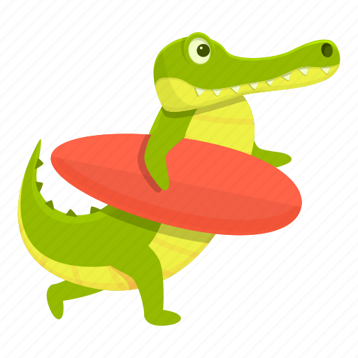 Surfing, crocodile, alligator, reptile icon - Download on Iconfinder