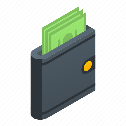 Business, cartoon, fashion, full, isometric, money, wallet icon - Download on Iconfinder