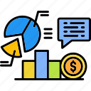 chart, presentation, reports, sales, money