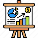 presentation, chart, reports, sales, money