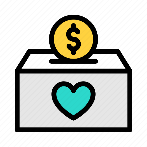 Donation, charity, dollar, saving, contribute icon - Download on Iconfinder