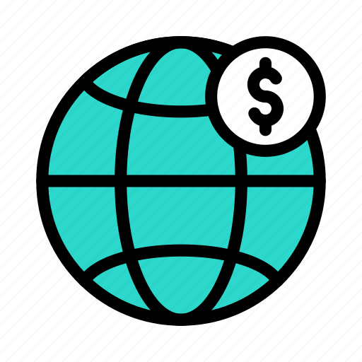 Global, charity, online, donation, dollar icon - Download on Iconfinder