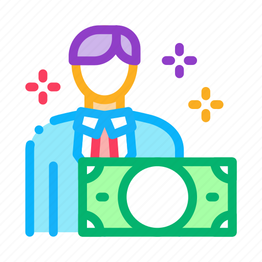 Business, crowdfunding, financial, gets, man, money, web icon - Download on Iconfinder