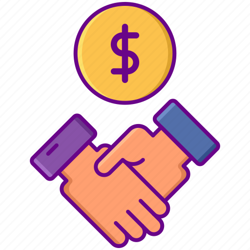 Broker, dealer, dollar, handshake icon - Download on Iconfinder