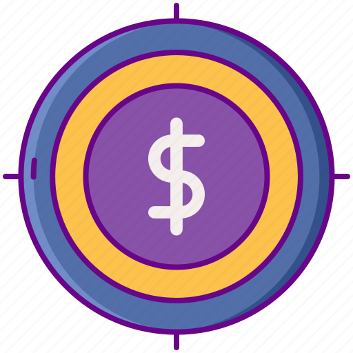 Dollar, funding, goal, target icon - Download on Iconfinder