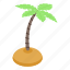 beach, cartoon, island, isometric, palm, tree, water 