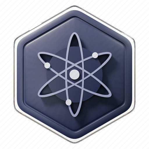 Cosmos, badge, cryptocurrency, atom, crypto 3D illustration - Download on Iconfinder