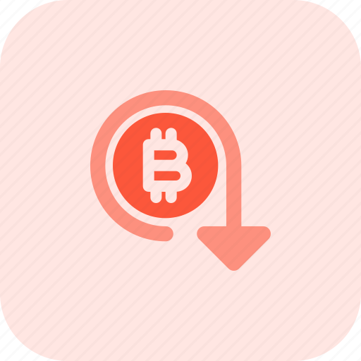Bitcoin, decrease, money, crypto, currency icon - Download on Iconfinder