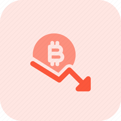 Bitcoin, fall, money, crypto, currency icon - Download on Iconfinder