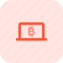 laptop, bitcoin, money, crypto, currency