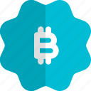 badge, bitcoin, money, crypto, currency