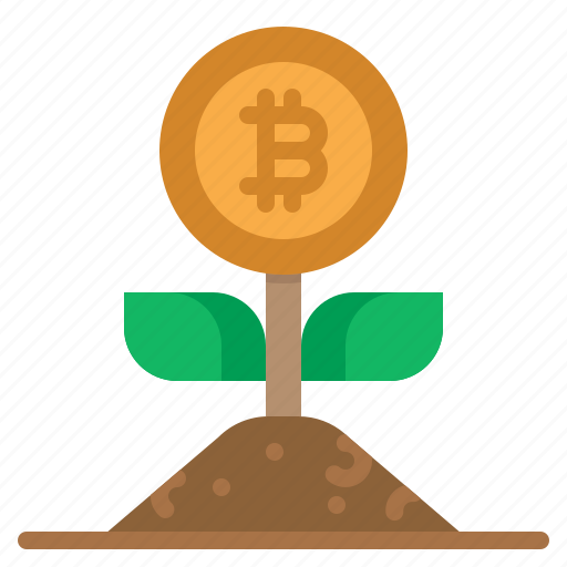 Growth, money, cryptocurrency, coin, bitcoin, profit icon - Download on Iconfinder