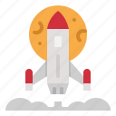 rocket, moon, space, transportation, fly, launch