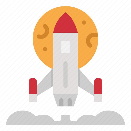 Rocket, moon, space, transportation, fly, launch icon - Download on Iconfinder