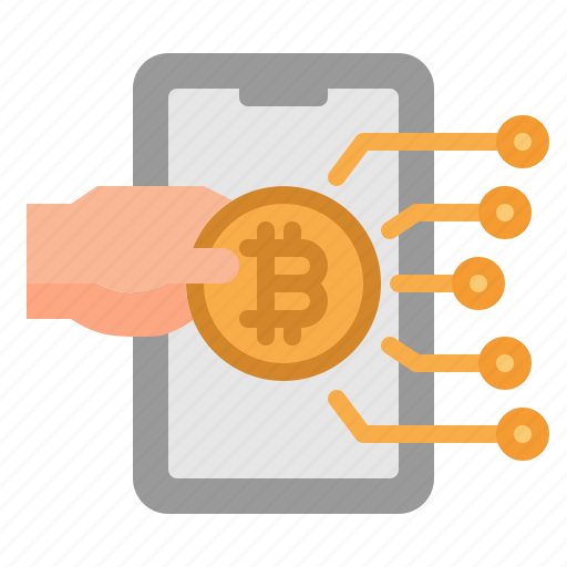 Smartphone, mobile, bitcoin, transfer, money, cryptocurrency icon - Download on Iconfinder