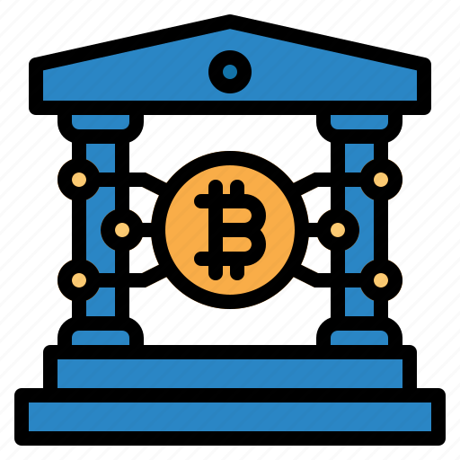 Bank, money, cryptocurrency, digital, bitcoin, building icon - Download on Iconfinder
