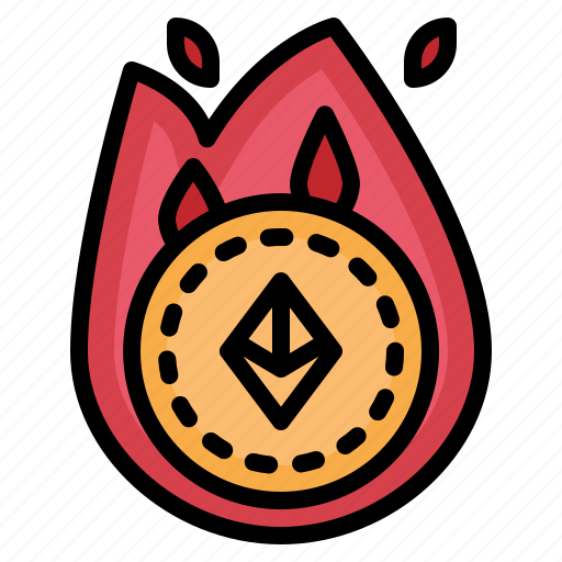 Burn, coin, ethereum, digital, cryptocurrency, flame icon - Download on Iconfinder