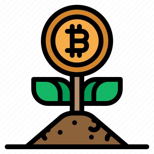 Growth, money, cryptocurrency, coin, bitcoin, profit icon - Download on Iconfinder