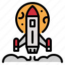 rocket, moon, space, transportation, fly, launch