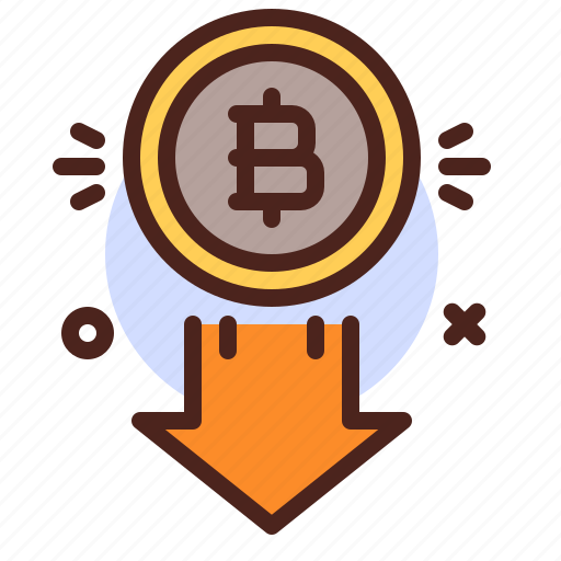 Coin, decrease, finance, invest, crypto, bitcoin icon - Download on Iconfinder