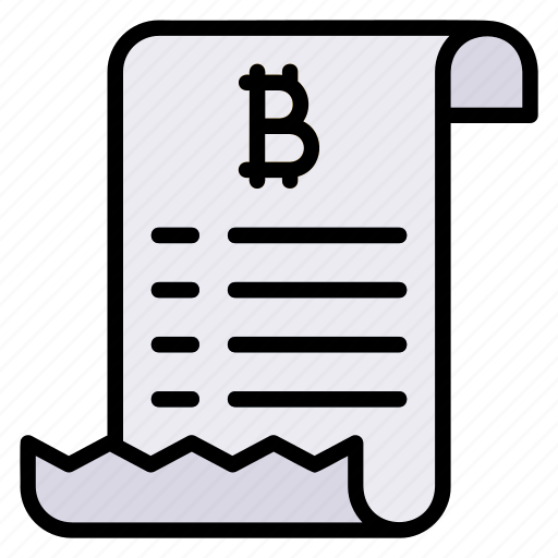 Bill, receipt, bitcoin, transaction, currency, crypto, cryptocurrency icon - Download on Iconfinder