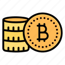 bitcoin, pile, currency, crypto, cryptocurrency, coin, digital, money