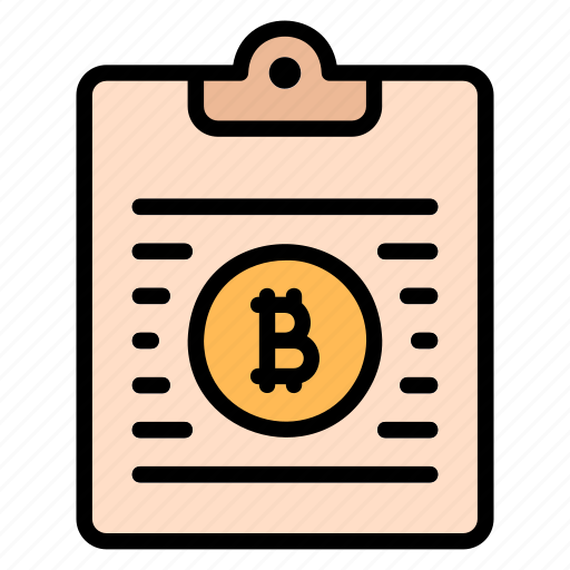 Clipboard, bitcoin, document, paper, file, cryptocurrency, crypto icon - Download on Iconfinder