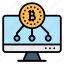 computer, monitor, bitcoin, crypto, currency, cryptocurrency, trade, web, website 