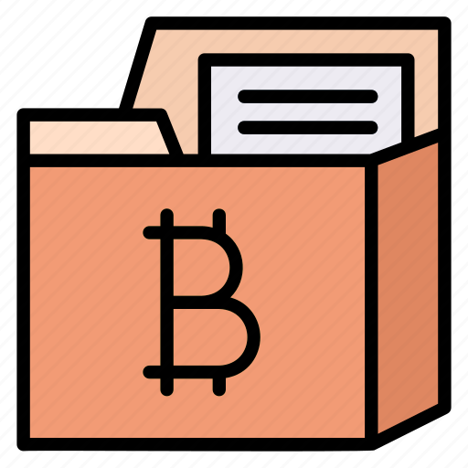 Folder, bitcoin, currency, file, computer, document, crypto icon - Download on Iconfinder