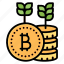 investment, bitcoin, leaf, pile, currency, cryptocurrency, crypto, growth, up 