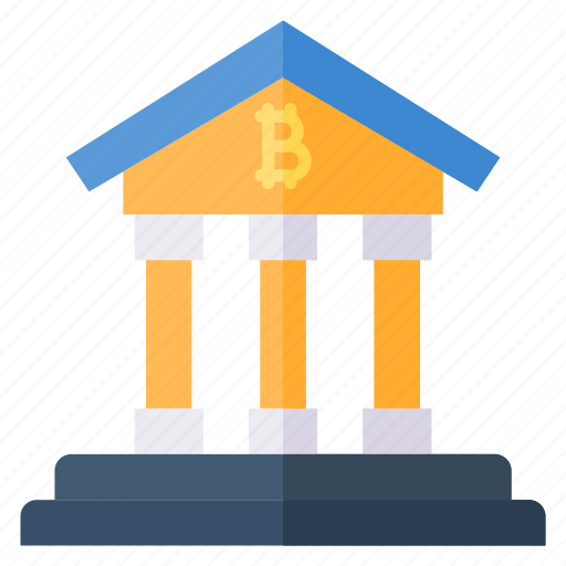 Bank, bitcoin, currency, crypto, building, deposit, saving icon - Download on Iconfinder