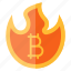 bitcoin, crisis, fire, burning, cryptocurrency, flame, crypto, currency 