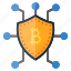 bitcoin, secure, shield, currency, technology, cryptocurrency, protect, network, crypto 