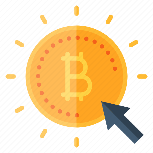 Click, bitcoin, coin, arrow, pointer, currency, crypto icon - Download on Iconfinder