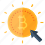 click, bitcoin, coin, arrow, pointer, currency, crypto, cryptocurrency 