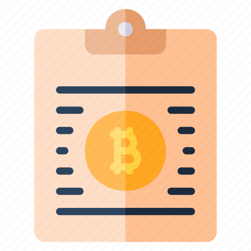 Clipboard, bitcoin, document, paper, file, cryptocurrency, crypto icon - Download on Iconfinder