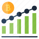 growth, up, bitcoin, chart, bar, market, currency, profit, cryptocurrency