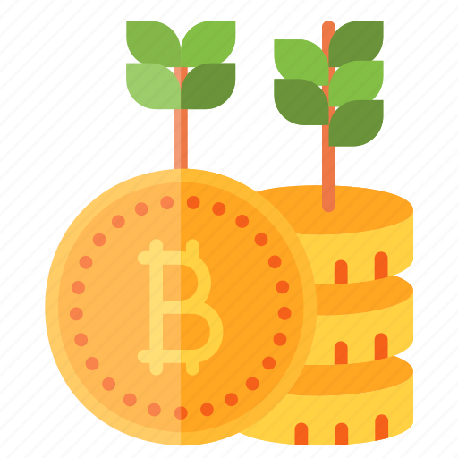 Investment, bitcoin, leaf, pile, currency, cryptocurrency, crypto icon - Download on Iconfinder