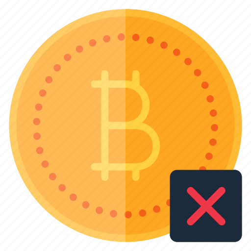 Reject, bitcoin, currency, coin, cancel, cryptocurrency, crypto icon - Download on Iconfinder