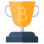 trophy, bitcoin, currency, award, winner, victory, best, cryptocurrency, crypto 