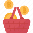bitcoin, basket, crypto, digital, asset